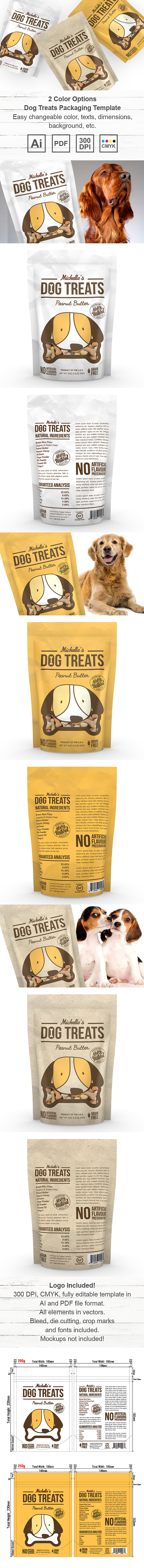 Dog Treats Packaging Template Design For Dog Treat Label Template