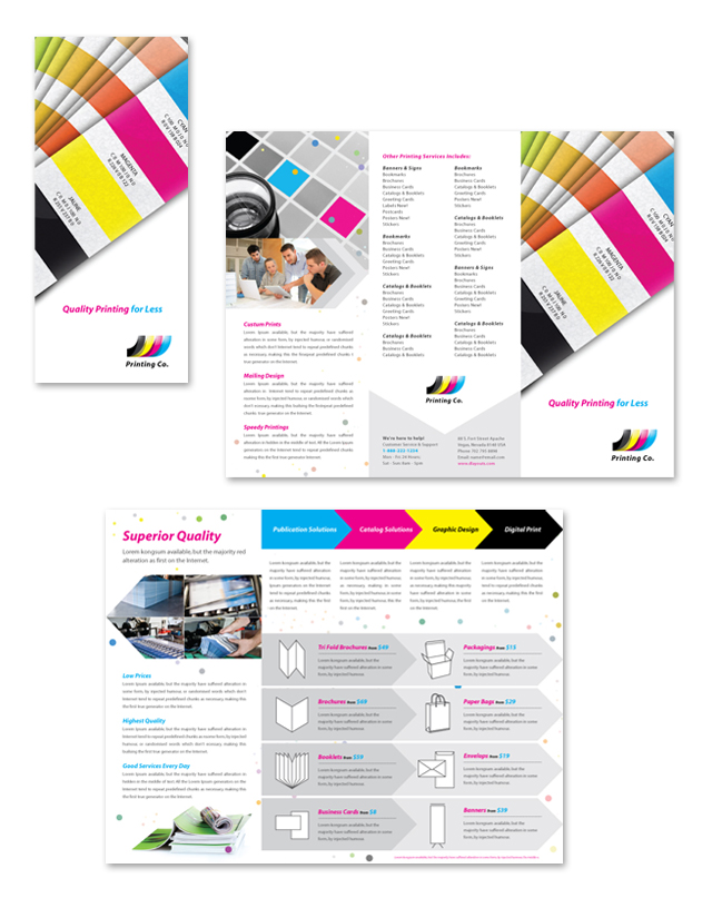 Printing Company Tri Fold Brochure Template